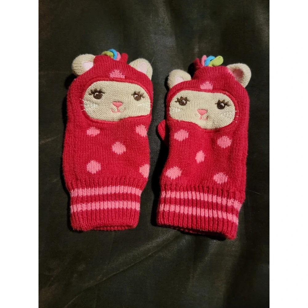Gymboree winter cheer cat mittens size‎ 3 4